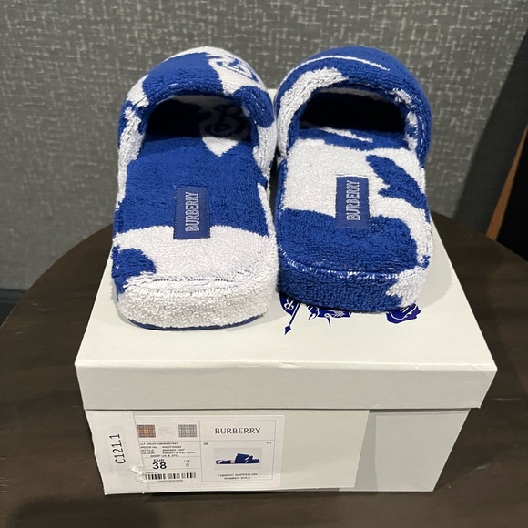 NIB Burberry Prorsum Snug cotton towelling Terry slippers slides 38 - Picture 8 of 11